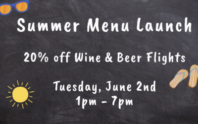 NEW SUMMER MENU LAUNCH – 20% on flights